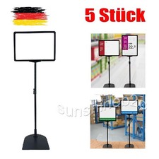 5x Infoständer Präsentationsständer Plakatständer Höhenverstellbar Aufsteller A4