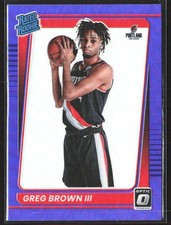2021-22 Donruss Optic #195 Greg Brown III Purple