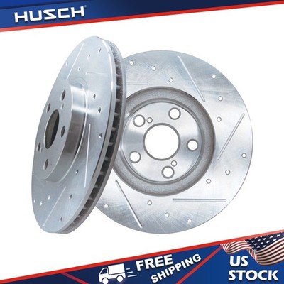 FRONT Drilled Disc Brake Rotors For Toyota Corolla Matrix Celica Pontiac Vibe tC