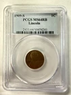 1909-S LINCOLN WHEAT PENNY PCGS MS 64 RB US COIN 1C #10454241