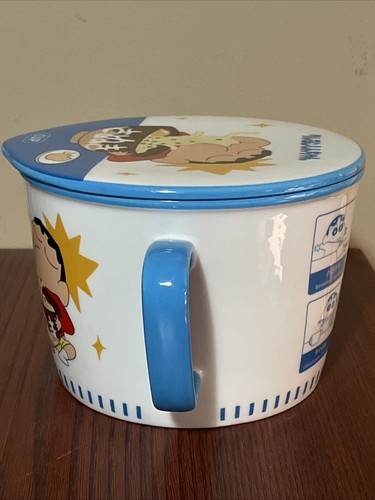 Shinchan Cup Noodle Crayon & Lid Usui Yoshito MDZF Sweet Home Ceramic Bowl - Picture 6 of 11