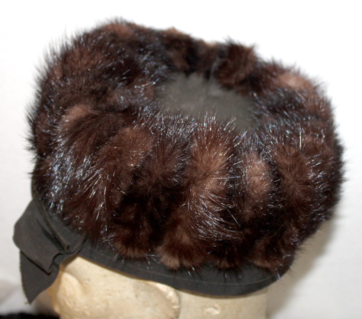 Mink Fur Hat Glenover Wool Henry Pollak New York Mid Century  display picture 2