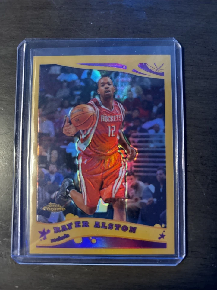 2005-06 Topps Chrome Rafer Alston Refractor Gold #75/99 Rockets - Image 2 of 4