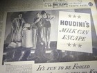 JAN 18, 1933 NEWSPAPER #2390- IT'S FUN TO BE FOOLED BY HOUDINI MILK CAN ESCAPE  — photo 1