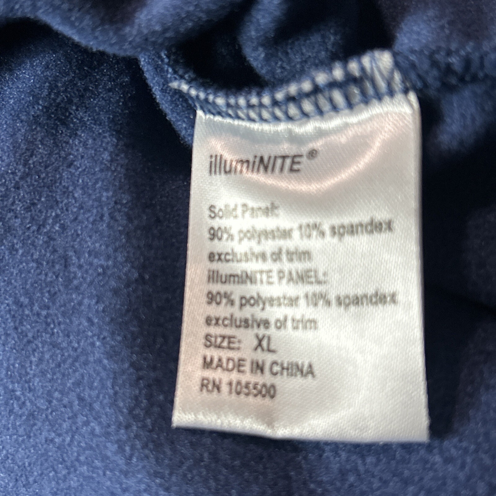 Illuminite 1/4 Zip Active Shirt Men XL Blue Long Sleeve Cycling Reflective