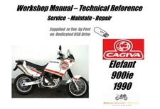 Cagiva Elefant 900ie Service Repair Workshop Manual USB 1990