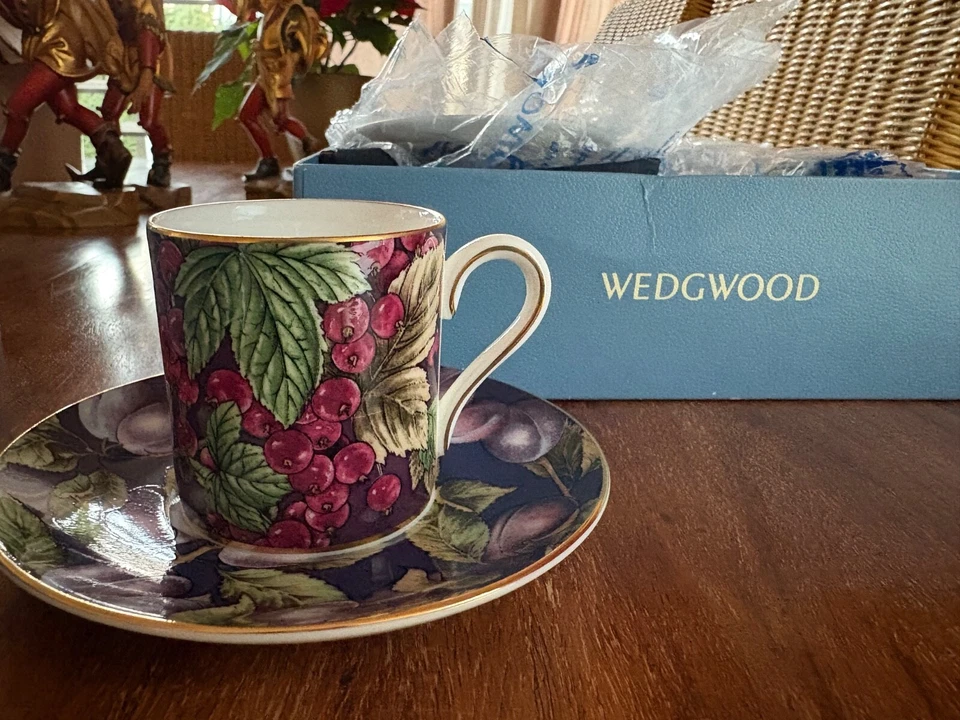 NEU Wedgwood Fine Bone China Mokka Tassen Set 12 Teile OVP Fruit Orchard Collect - Bild 2 von 4