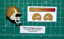 2024 UFL 22 USFL Birmingham Stallions *DIECUT DECALS* & Football Gumball Helmets
