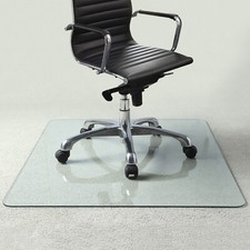 Glass Chair Mat, Tempered Glass Floor Mat for Office, Carpet, Tiles, Hardwood