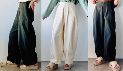 UNIQLO : C Wide Balloon Pants Black/Natural/Olive 2025 S/S Women NWT