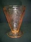 Vintage Depression Jeanette Glass Cherry Blossom Pink 3 3/4" AOP Tumbler Perfect