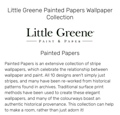 Little Greene Wallpaper Broad Stripe In Fondre - 7 Double Rolls - Request Sample