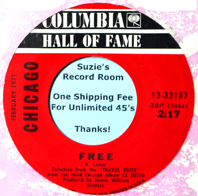 Chicago - Free / Does Anybody Really Know What Time It Is - NM/EX++ 45 ...