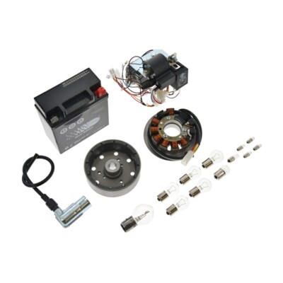 SET Umrüstsatz VAPE (M-G-V) Roller SR50, SR80 auf 12V 35/35W (mit AGM-Batterie)