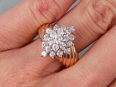 1 CTW DIAMOND FASHION COCKTAIL RING 14K YELLOW 1 CARAT OF DIAMONDS LOW  PRICE | eBay