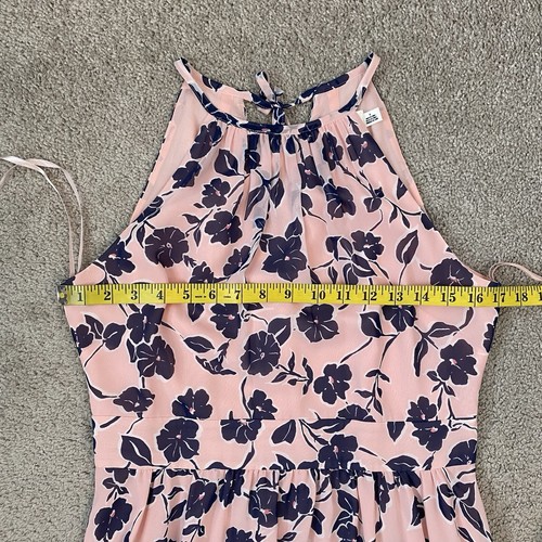 Eliza J Floral Chiffon High Low Dress Blush Pink 8 - Picture 5 of 7