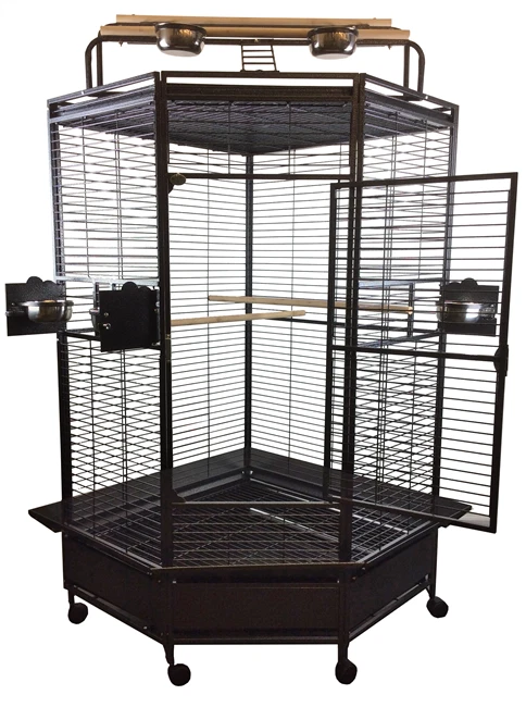 Parrot-Supplies Oklahoma Premium Play Top Corner Parrot Cage - Black
Opens in a new window or tab