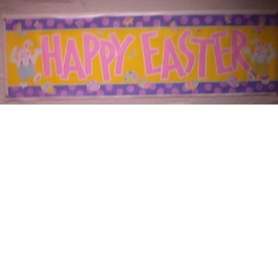 65'' x 20'' Happy Easter Banner