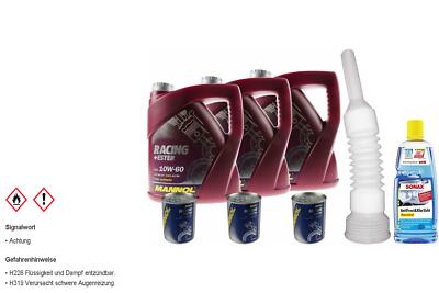 12L MANNOL Motoröl SAE 10W-60 RACING+ESTER inkl. Additiv Auslaufschlauch