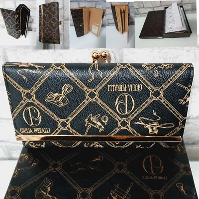 Giulia Pieralli Damen Portemonnaie Geldbörse Geschenk Packung schwarz braun DHL