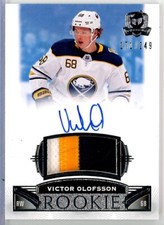 2019-20 The Cup #70 Victor Olofsson RC PATCH AUTO /249 - Buffalo Sabres