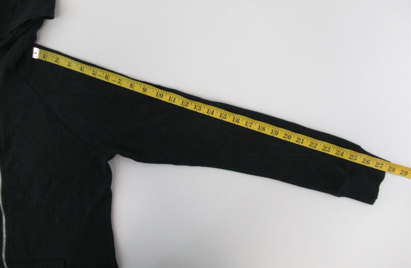 UNDERCOVER Felpa con cappuccio e zip intera Victoria Secret donna nera con paillettes taglia S P #A190