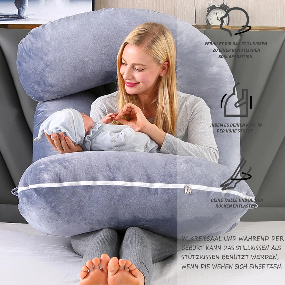 FREETOO Seitenschläferkissen Körperkissen Lagerungskissen Relax Kopfkissen 180cm - Bild 4 von 4