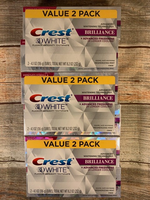 Crest 3d White Brilliance Mesmerizing MINT Toothpaste 4.1 ...