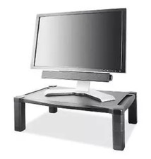 Kantek Extra Wide Adjstbl Monitor Laptop Stand 20inx13in Single 60lb Capacity