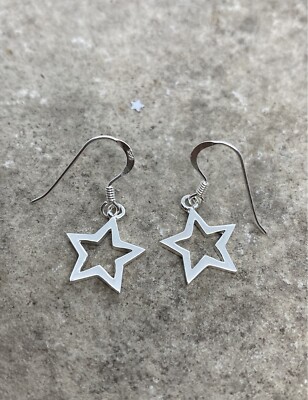 Sterling Silver Star Dangle Earrings, Cosmic Earrings,  Gift For Daughter