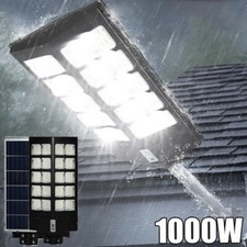 Large Solar Street Light Parking Lot Road Lamp Motion Sensor Outdoor Light US