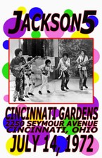 JACKSON 5 REPLICA 1972 CONCERT POSTER