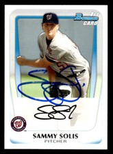 Sammy Solis signed auto 2011 Bowman #BP106 card