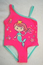 Baby Girls Swimsuit PINK  MINT MERMAID One Shoulder 0-3 3-6 6-9 12 18 24 MO