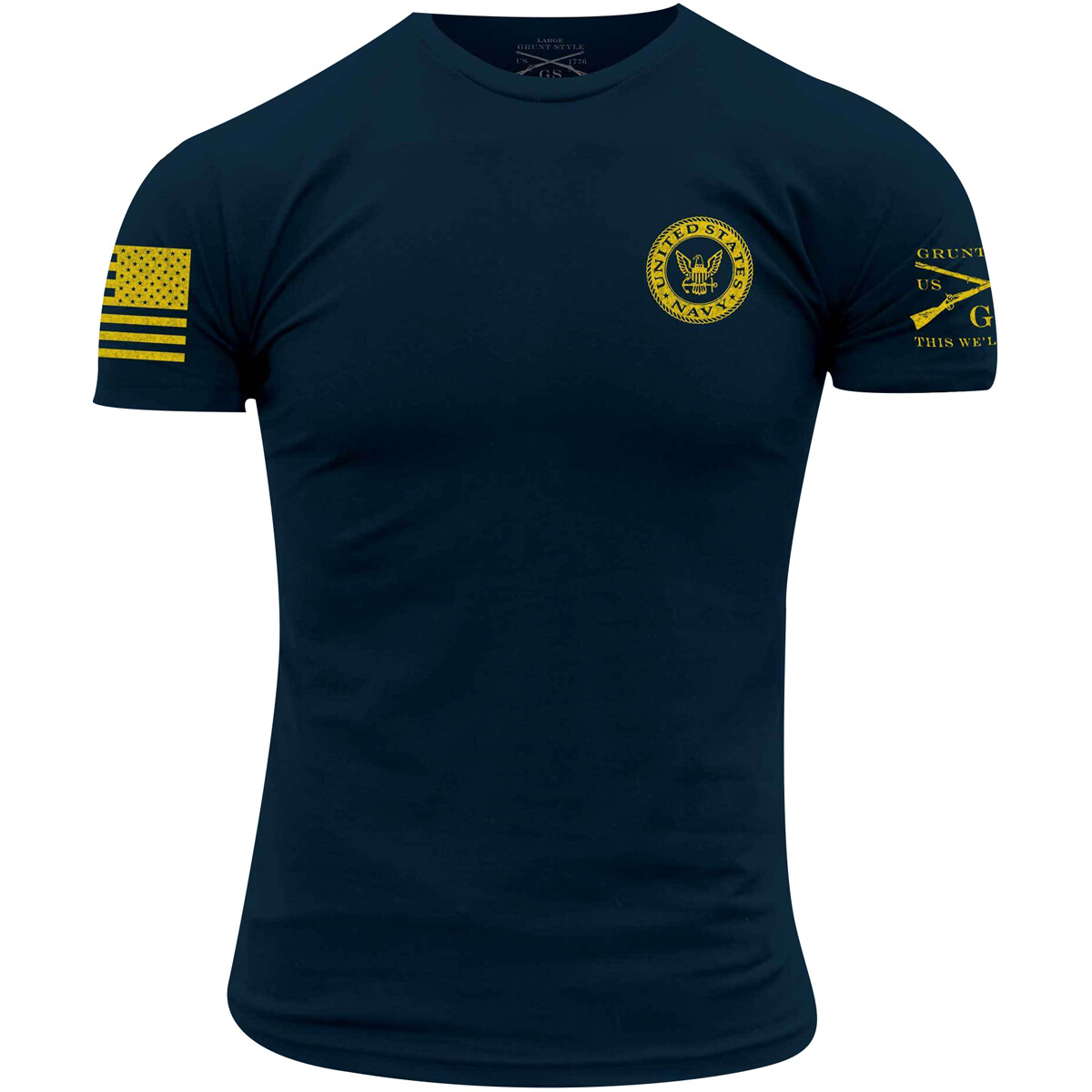 Grunt Style USN - Navy Colors T-Shirt - Navy | eBay