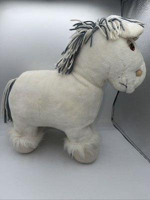 Vintage Cabbage Patch Kids Show Pony Plush Horse 1984 White Gray Mane Clean