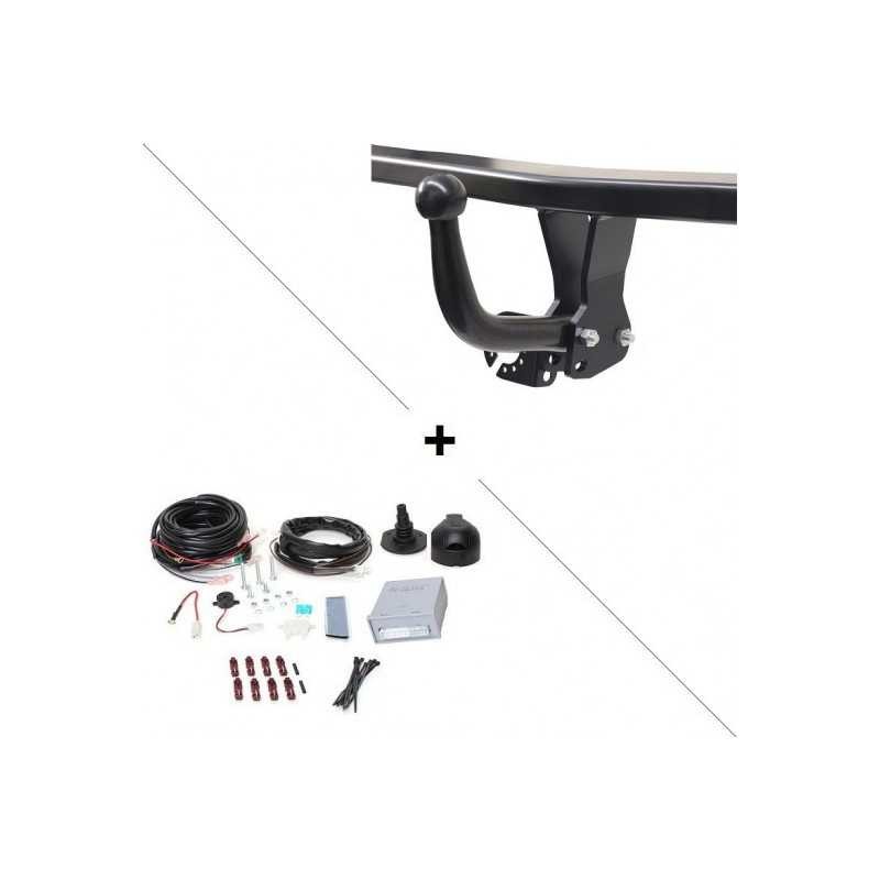 Attelage col de cygne robuste avec faisceau 7 broches étanche pour Jeep Renegade