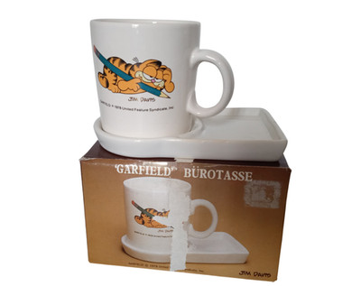 Vintage Garfield Tasse Bürotasse Jim Davis 1978 United Feature Syndicate RAR