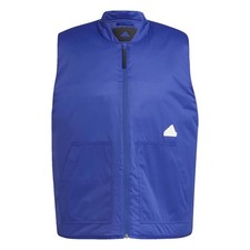 Image of ADIDAS Gilet Men's Size M Blue Puffer Windproof Water-Repellent RRP £99.99