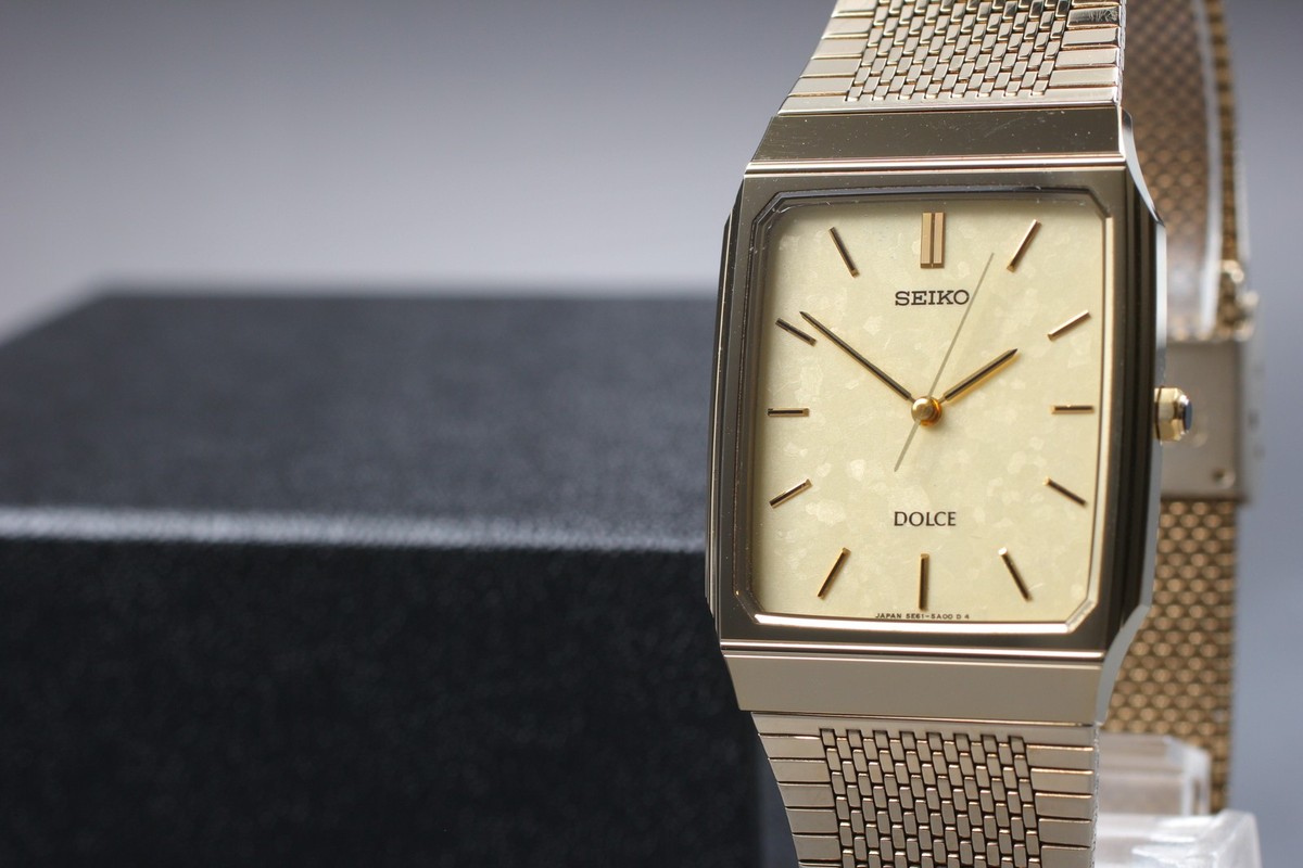 Vintage 1998 Exc+5 Seiko Dolce 5E61-5A00 Tungsten HAQ Quartz Mens