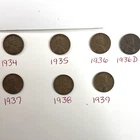 1930's wheat penny lot