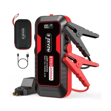 S ZEVZO ET03 Car Jump Starter 2000A Jump Starter Battery Pack for U... Fast Ship