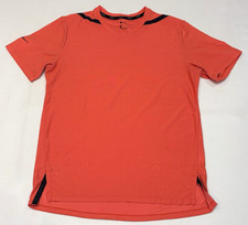 Nike 14091105 Mesh Athletic Training Gym Workout Orange Shirt Men's Size Large