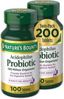 Nature'S Bounty Acidophilus Probiotic 200 Tablets Twin Pack Daily Probiotic Supp