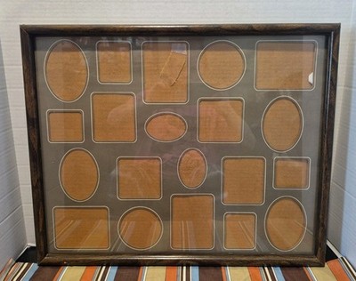 VTG 20 Photo Assorted Shaped Collage Frame 21'' X 17'' 