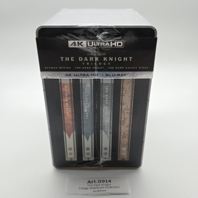 THE DARK KNIGHT TRILOGY 4K ULTRA HD STEELBOOK TIN BOX SET FACTORY SEALED 