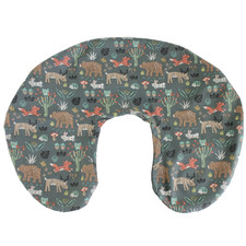 Boppy Nursing Pillow Cover Only Gray Woodland Animals Print Cotton Blend