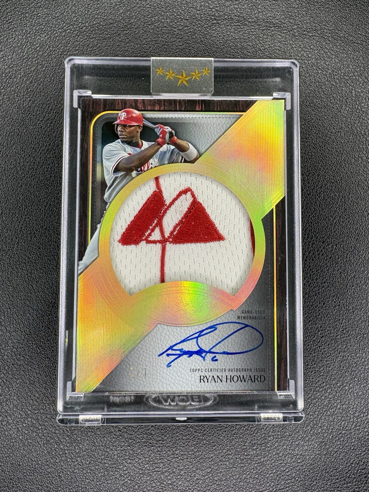 Ryan Howard 2025 Topps Tier One Majestic Patch Auto 1/1 Phillies #JPA-RH SEALED
