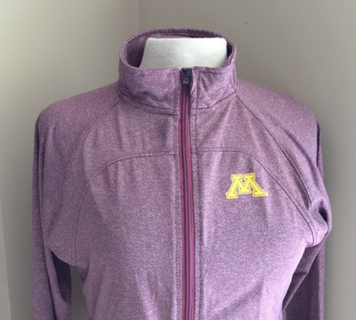 Minnesota/MN Golden Gophers Rivalry Threads Full Zip Long Sleeve Shirt- L- NCAA