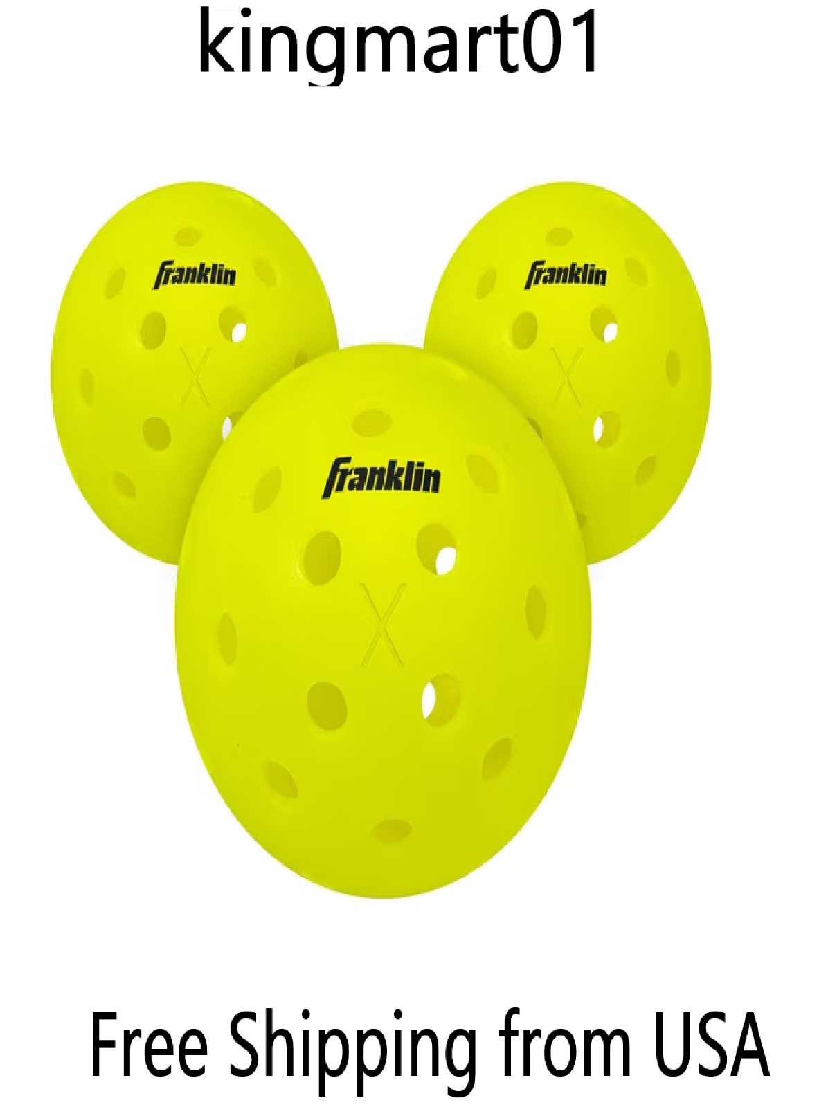 Franklin Sports X-40 Outdoor Pickleballs, USAPA Approved Regulation Size Balls